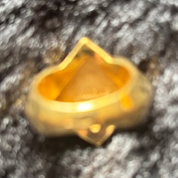 Lalique Ondine Gold Vermeil Mother of Pearl Ring - Picture 3 of 4